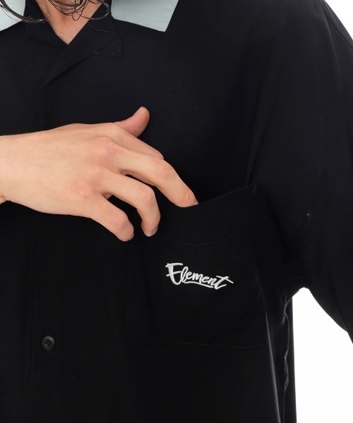 ELEMENT(エレメント)の「ELEMENT メンズ DICE SHIRTS SS 半袖シャツ 【2025年春夏モデル】/エレメントバックプリントボーリングシャツ(シャツ/ブラウス・メンズ・ブラック/グリーン・LARGE/MEDIUM/X-LARGE)」の4枚目の写真