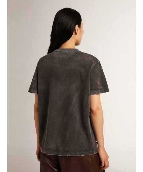 GOLDEN GOOSE（ゴールデングース）の「Journey T-shirts ウィメンズ（Tシャツ/カットソー・レディース・ダークグレー・M/XXS/XS/S/L/XL）」の5枚目の写真