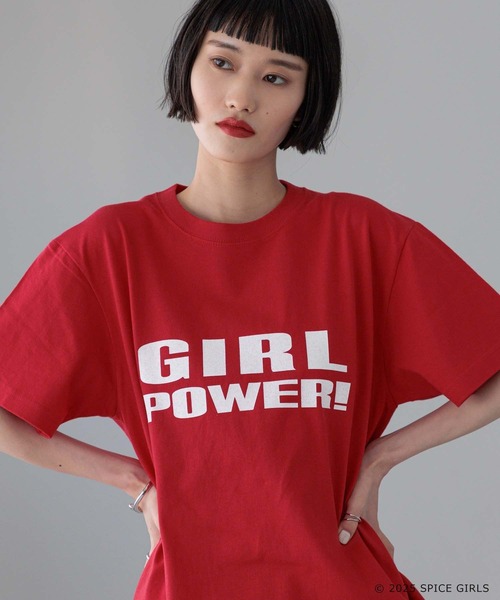 LOWRYS FARM(ローリーズファーム)の「SPICE GIRL TEE 450081(Tシャツ/カットソー・レディース・ホワイト/レッド・FREE)」の2枚目の写真