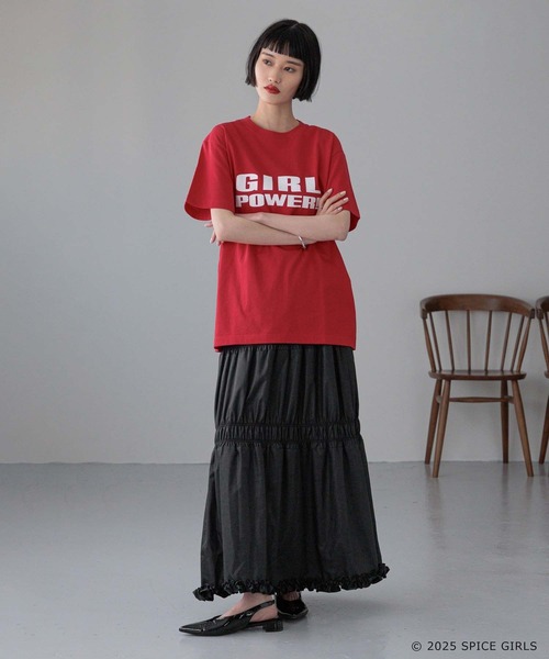 LOWRYS FARM(ローリーズファーム)の「SPICE GIRL TEE 450081(Tシャツ/カットソー・レディース・ホワイト/レッド・FREE)」の4枚目の写真