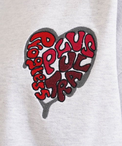 ハート サガラ刺繍 スウェットTシャツ【セットアップ可能】/ Heart Sagara Embroidery Sweat T-Shirt
