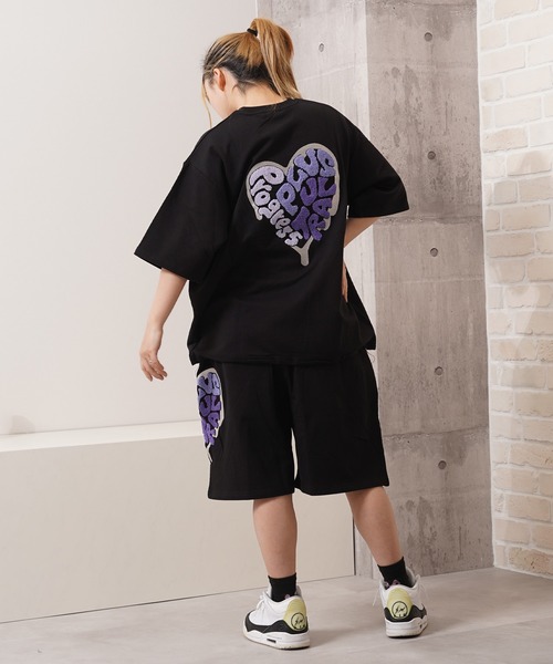 TeeRa♡さま専用♡ セール】ハート サガラ刺繍 スウェットTシャツ【セットアップ