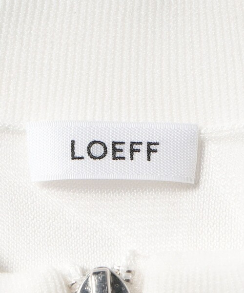 LOEFF＞シアー ジップ カーディガン 