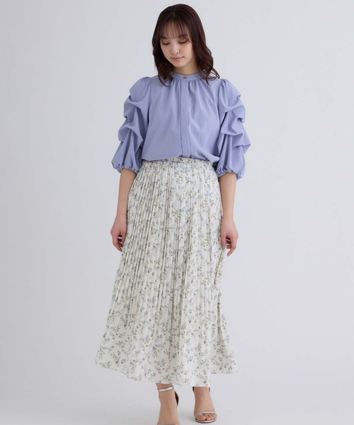 fifth（フィフス）の「【サイズ展開あり】フラワープリントプリーツスカート（スカート・レディース・ブラック/アイボリー・M/XS）」の12枚目の写真