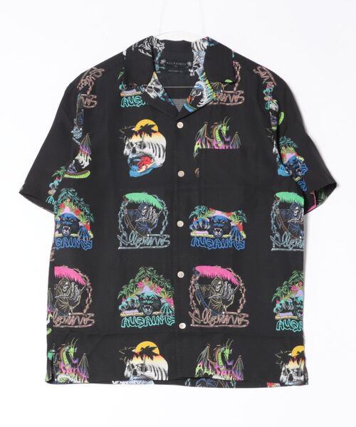 ALLSAINTS(オールセインツ)の「GNAR RELAXED FIT HAWAIIAN SHIRT | GNAR リラックス フィット ハワイアン シャツ(シャツ/ブラウス・メンズ・ブラック・S/M/L/XL/XS)」の8枚目の写真