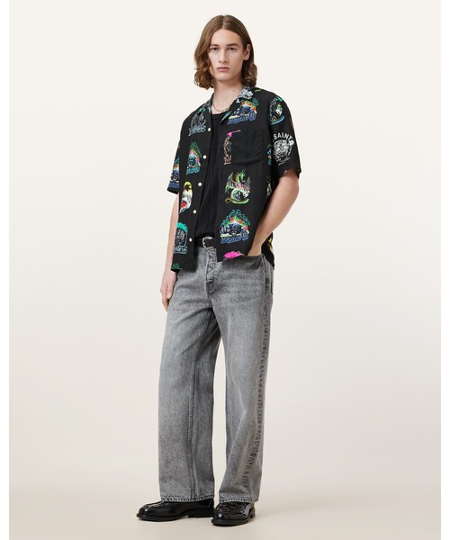 ALLSAINTS(オールセインツ)の「GNAR RELAXED FIT HAWAIIAN SHIRT | GNAR リラックス フィット ハワイアン シャツ(シャツ/ブラウス・メンズ・ブラック・S/M/L/XL/XS)」の3枚目の写真