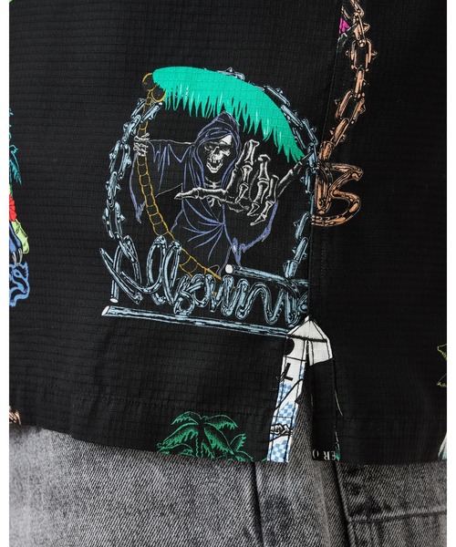 ALLSAINTS(オールセインツ)の「GNAR RELAXED FIT HAWAIIAN SHIRT | GNAR リラックス フィット ハワイアン シャツ(シャツ/ブラウス・メンズ・ブラック・S/M/L/XL/XS)」の6枚目の写真