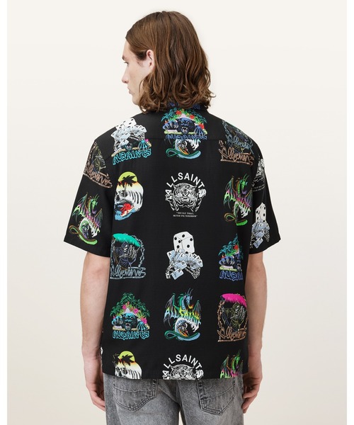 ALLSAINTS(オールセインツ)の「GNAR RELAXED FIT HAWAIIAN SHIRT | GNAR リラックス フィット ハワイアン シャツ(シャツ/ブラウス・メンズ・ブラック・S/M/L/XL/XS)」の7枚目の写真