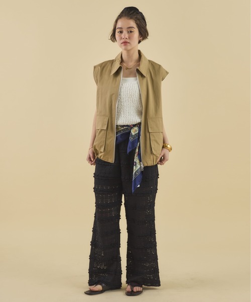 MIRROR STOKE（ミラーストーク）の「【ZOZO限定】LACE PANTS/レースパンツ（その他パンツ・レディース・ブラック/オフホワイト・MEDIUM）」の11枚目の写真