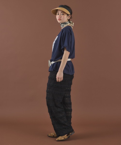 MIRROR STOKE（ミラーストーク）の「【ZOZO限定】LACE PANTS/レースパンツ（その他パンツ・レディース・ブラック/オフホワイト・MEDIUM）」の5枚目の写真
