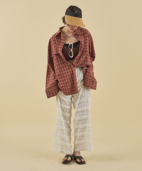 MIRROR STOKE（ミラーストーク）の「【ZOZO限定】LACE PANTS/レースパンツ（その他パンツ・レディース・ブラック/オフホワイト・MEDIUM）」の19枚目の写真