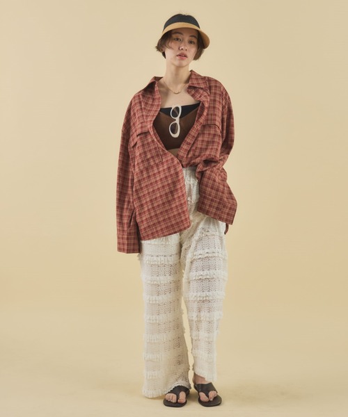 MIRROR STOKE（ミラーストーク）の「【ZOZO限定】LACE PANTS/レースパンツ（その他パンツ・レディース・ブラック/オフホワイト・MEDIUM）」の20枚目の写真