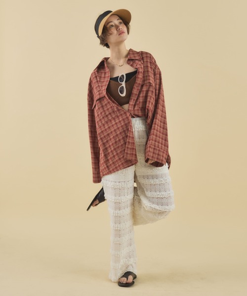 MIRROR STOKE（ミラーストーク）の「【ZOZO限定】LACE PANTS/レースパンツ（その他パンツ・レディース・ブラック/オフホワイト・MEDIUM）」の21枚目の写真