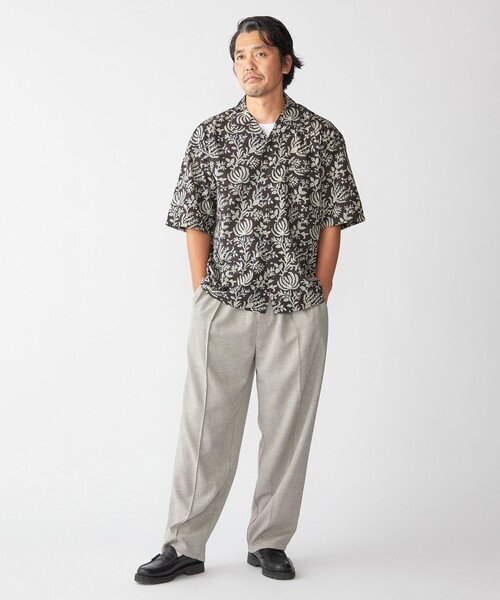SHIPS(シップス)の「BENCH MARKING SHIRTS: インディアン バティック ショートスリーブ シャツ(シャツ/ブラウス・メンズ・ブラウン/ダークグレー/グリーン・LARGE/MEDIUM/SMALL)」の4枚目の写真