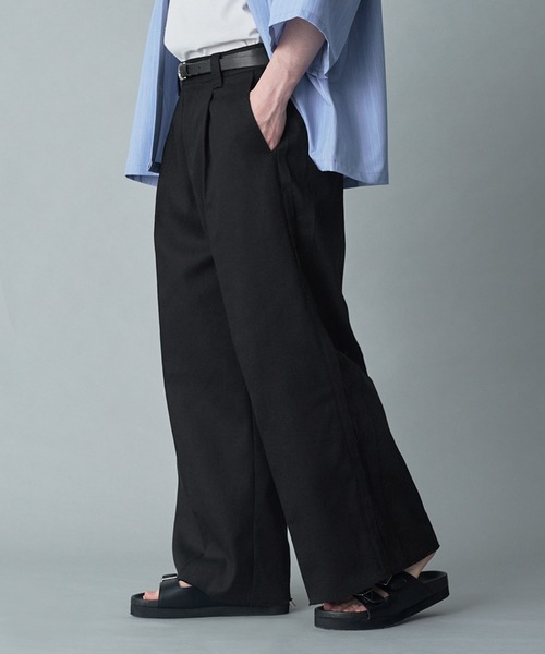 RUUBON】cutoff fringe chino slacks / カットオフフリンジチノ