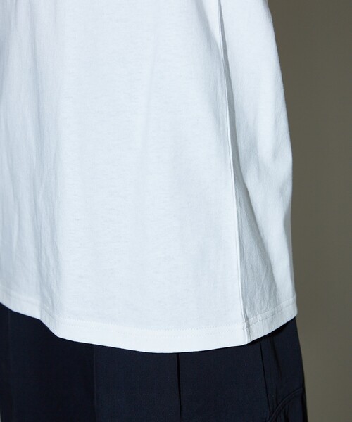 PUBLUX（パブリュクス）の「MARY QUANT × PUBLUX/マリークワント 袖レース付き フロッキーロゴTシャツ　限定展開（Tシャツ/カットソー・レディース・オフホワイト/チャコールグレー・ﾌﾘ-）」の12枚目の写真