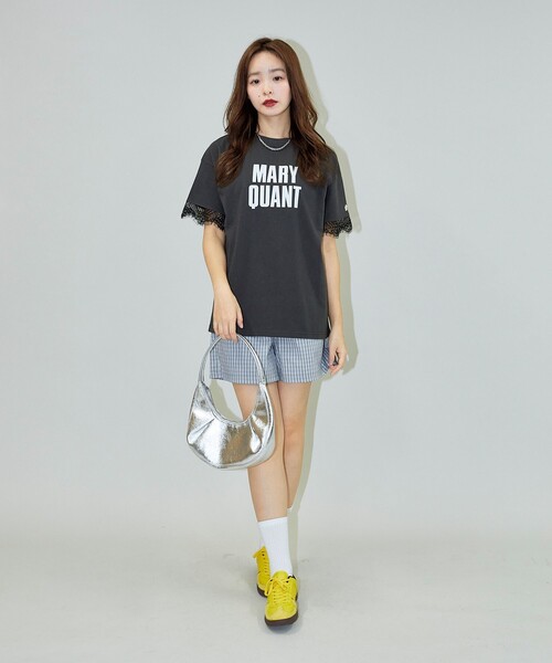 PUBLUX（パブリュクス）の「MARY QUANT × PUBLUX/マリークワント 袖レース付き フロッキーロゴTシャツ　限定展開（Tシャツ/カットソー・レディース・オフホワイト/チャコールグレー・ﾌﾘ-）」の19枚目の写真