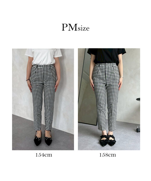 prose verse（プロズヴェール）の「スーパーストレッチギンガムスリムテーパードパンツ（その他パンツ・レディース・ブラック系その他・PL/PM/TM/TL/LARGE/MEDIUM）」の4枚目の写真