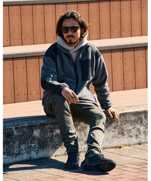 wjk（ダヴルジェイケイ）の「combination fleece jacket（ブルゾン・メンズ・ブラック/グレー・SMALL/MEDIUM/LARGE/X-LARGE）」の22枚目の写真