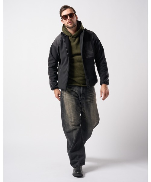 wjk（ダヴルジェイケイ）の「combination fleece jacket（ブルゾン・メンズ・ブラック/グレー・SMALL/MEDIUM/LARGE/X-LARGE）」の14枚目の写真