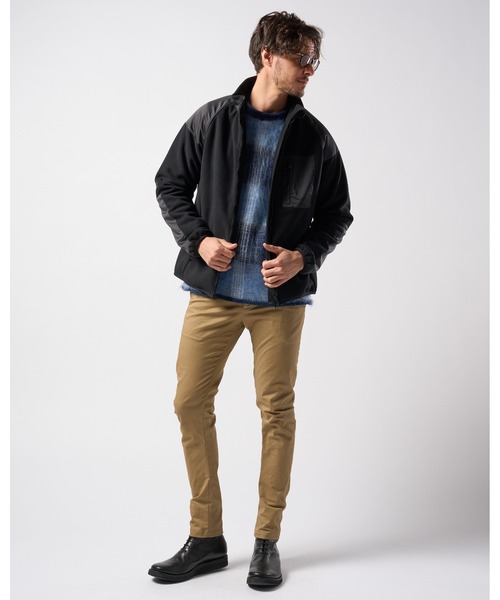 wjk（ダヴルジェイケイ）の「combination fleece jacket（ブルゾン・メンズ・ブラック/グレー・SMALL/MEDIUM/LARGE/X-LARGE）」の16枚目の写真