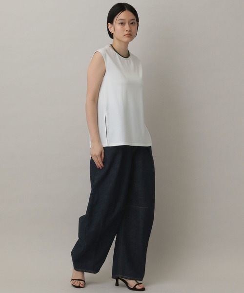 A part by（アパートバイ）の「NEWSTARポンチノースリーブTシャツ（Tシャツ/カットソー・レディース・ブラック/オフホワイト・FREE）」の5枚目の写真