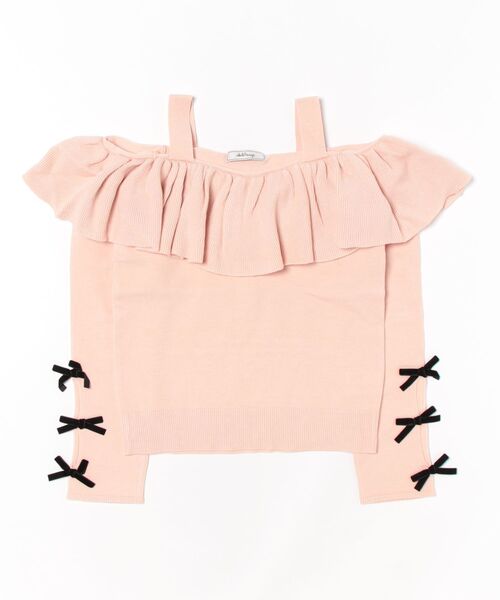 Ank Rouge(アンクルージュ)の「オフショルフリルニットTOPS(ニット/セーター・レディース・アイボリー/ピンク・M)」の11枚目の写真
