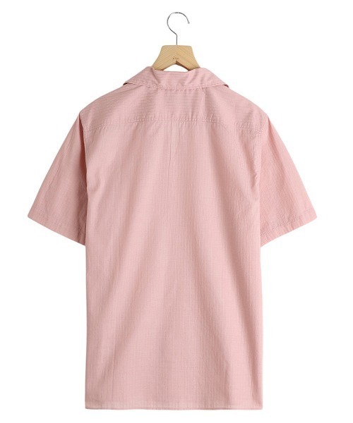 BALLAST ARK（バラストアーク）の「BALLAST ARK / バラストアーク：DOBBY  DOT STRIPE S/S SHIRT：BA11-SH02[AST]（シャツ/ブラウス・メンズ・ホワイト/ピンク・M/L）」の4枚目の写真