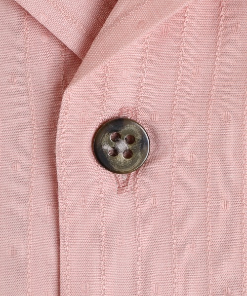 BALLAST ARK（バラストアーク）の「BALLAST ARK / バラストアーク：DOBBY  DOT STRIPE S/S SHIRT：BA11-SH02[AST]（シャツ/ブラウス・メンズ・ホワイト/ピンク・M/L）」の5枚目の写真