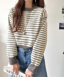 フィット&ボリュームの黄金バランス。リブが美スタイルを演出。太リブニット