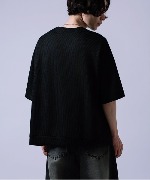 Crownor(クラウノアー)の「フロントジッパー サマーニット 半袖Tシャツ(Tシャツ/カットソー・メンズ・ブラック/グレー/ブルー・SMALL/MEDIUM/LARGE)」の12枚目の写真