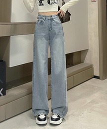 サイドラインデニムパンツ