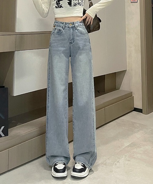 メンズ デニムパンツ サイドライン ウォッシュデニム a1015 デニム メンズ セットアップ スウェットデニム カットデニム