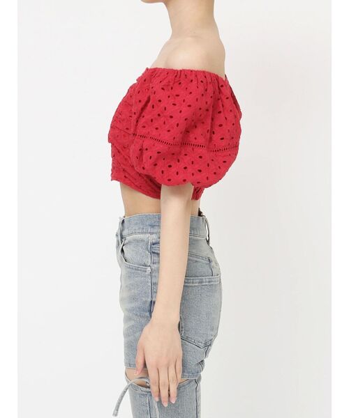 RESEXXY（リゼクシー）の「コットンレースパフブラウス（シャツ/ブラウス・レディース・ホワイト/ブラック/レッド・FREE）」の15枚目の写真