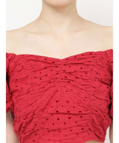 RESEXXY（リゼクシー）の「コットンレースパフブラウス（シャツ/ブラウス・レディース・ホワイト/ブラック/レッド・FREE）」の13枚目の写真