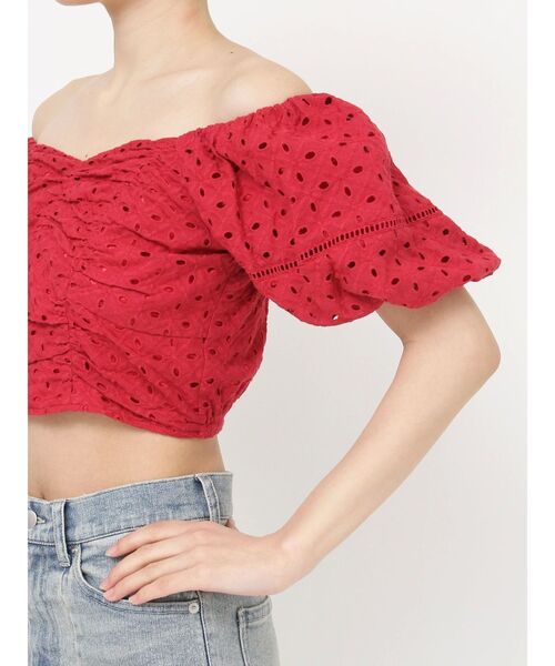 RESEXXY（リゼクシー）の「コットンレースパフブラウス（シャツ/ブラウス・レディース・ホワイト/ブラック/レッド・FREE）」の12枚目の写真