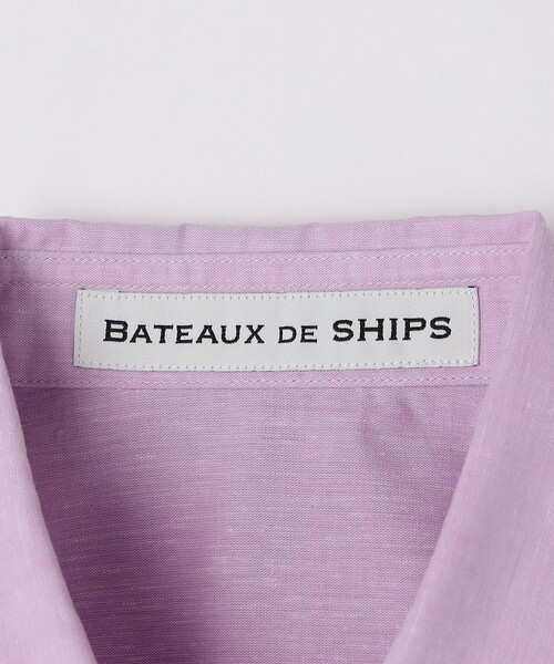 SHIPS(シップス)の「BATEAUX DE SHIPS: レギュラーカラー ソリッド 8分袖 シャツ(シャツ/ブラウス・メンズ・ライトブルー/ピンク・1/3/2)」の7枚目の写真