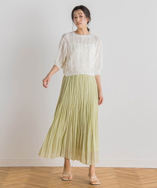 Droite lautreamont(ドロワットロートレアモン)の「フリンジニットプルオーバー≪手洗い可能≫(ニット/セーター・レディース・オフホワイト・M)」の4枚目の写真