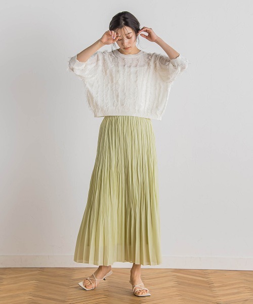 Droite lautreamont(ドロワットロートレアモン)の「フリンジニットプルオーバー≪手洗い可能≫(ニット/セーター・レディース・オフホワイト・M)」の3枚目の写真