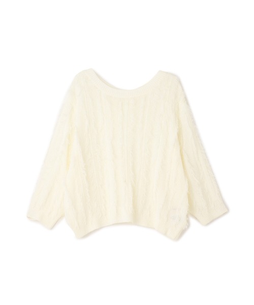 Droite lautreamont(ドロワットロートレアモン)の「フリンジニットプルオーバー≪手洗い可能≫(ニット/セーター・レディース・オフホワイト・M)」の16枚目の写真