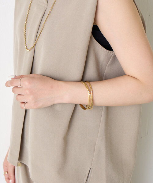 Jena espace merveilleux（ジェナ　エスパスメルヴェイユ）の「ラインアシメブレスレット（ブレスレット・レディース・シルバー/ゴールド・FREE）」の6枚目の写真