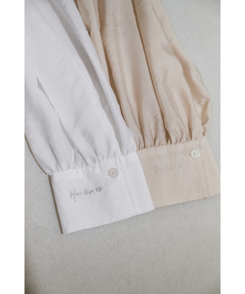 【新品✨】herlipto Volume Sleeve Sheer Shirt Volume Sleeve Sheer Shirt