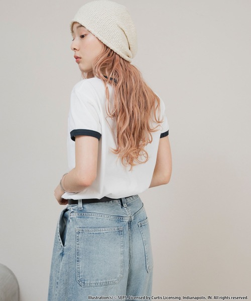 forksy.(フォルクシー)の「【forksy.】【THE SATURDAY EVENING POST】別注 グラフィックDOGリンガー半袖Tシャツ(Tシャツ/カットソー・レディース・グレイッシュベージュ/杢グレー/オフホワイト・FREE)」の20枚目の写真