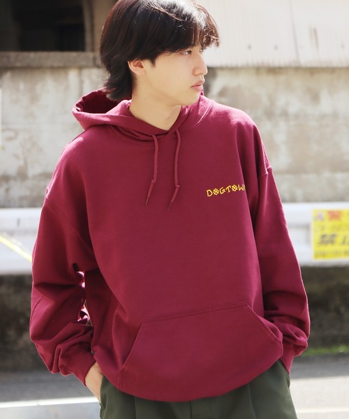 パーカー DOGTOWN/ドッグタウン Scratch Cross HOODIE プルオーバーパーカー バックプリント ビッグシルエット レディース DOGTOWN/ドッグタウン Scratch Cross HOODIE プルオーバー