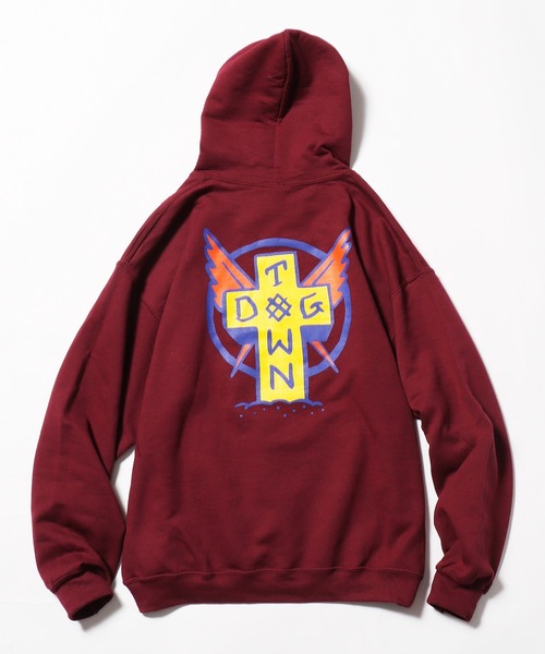 パーカー DOGTOWN/ドッグタウン Scratch Cross HOODIE プルオーバーパーカー バックプリント ビッグシルエット レディース DOGTOWN/ドッグタウン Scratch Cross HOODIE プルオーバー