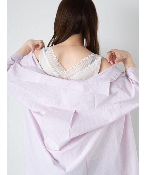 ehka sopo（エヘカソポ）の「前後2WAYレース付きタンクトップ（タンクトップ・レディース・サックスブルー/ライトベージュ/ブラック/オフホワイト・F）」の11枚目の写真