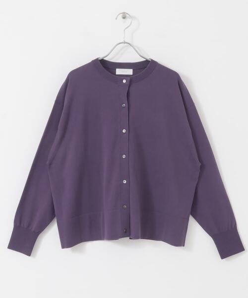 かぐれ（カグレ）の「ハイゲージコットンクルーネックカーディガン（カーディガン/ボレロ・レディース・ライトグレー/パープル/ブラック・FREE）」の20枚目の写真