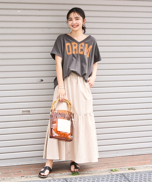 FREAK'S STORE（フリークスストア）の「<接触冷感> SUMMERCOOL ティアードスカート（スカート・レディース・ブルーグリーン/ブラック/ベージュ・ﾌﾘ-）」の11枚目の写真