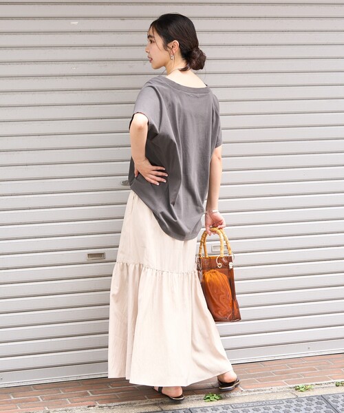 FREAK'S STORE（フリークスストア）の「<接触冷感> SUMMERCOOL ティアードスカート（スカート・レディース・ブルーグリーン/ブラック/ベージュ・ﾌﾘ-）」の13枚目の写真