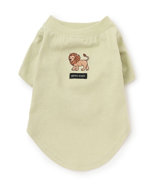 petit main(プティマイン)の【リンク】【DOG】【接触冷感】刺しゅう半袖Tシャツ(ペットウェア)